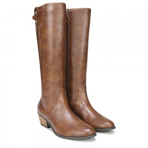 Dr. Scholl's Brilliance Weite Calf Knee-High Boots Damen Braun | 692501-MQI