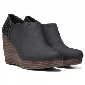 Dr. Scholl's Harlow Wedge Stiefeletten Damen Schwarz | 983716-VQR