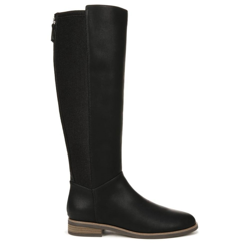 Dr. Scholl's Astir Zip Knee-High Boots Damen Schwarz | 476952-MLO