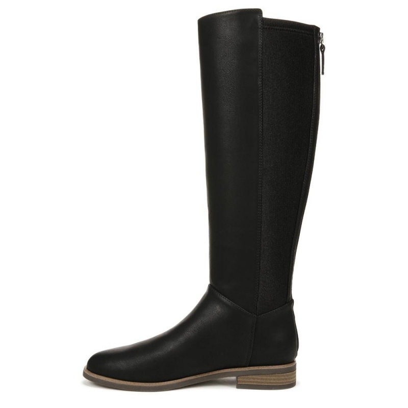 Dr. Scholl's Astir Zip Knee-High Boots Damen Schwarz | 476952-MLO