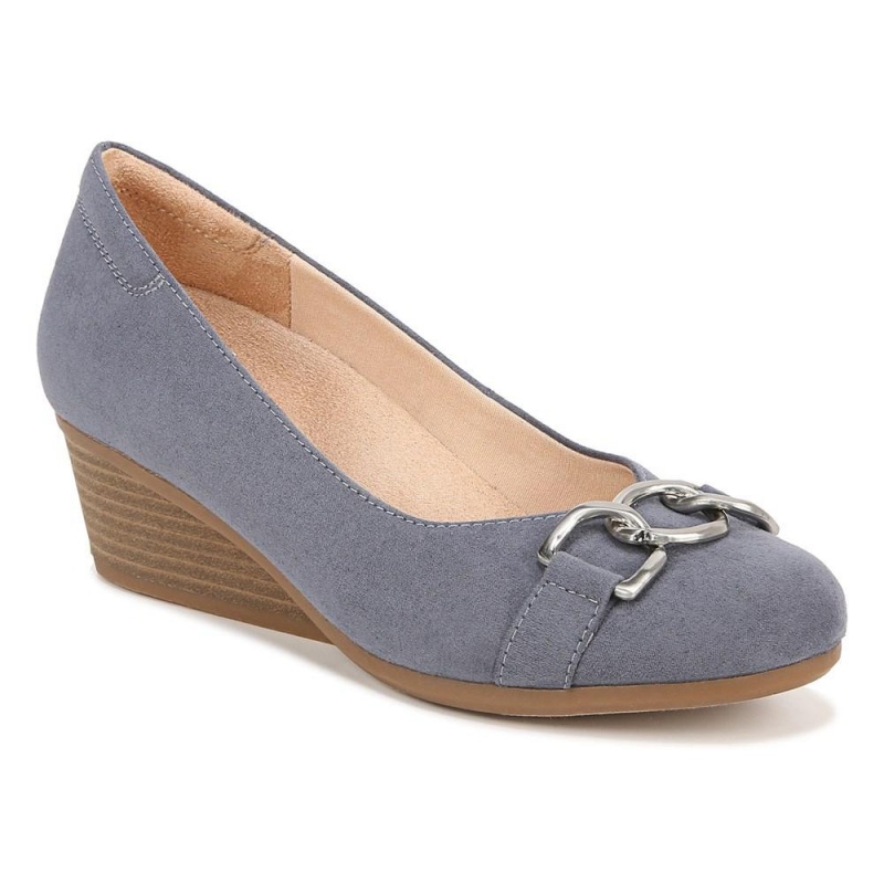 Dr. Scholl's Be Adorned Slip On Keilabsatz Damen Blau | 591378-TME