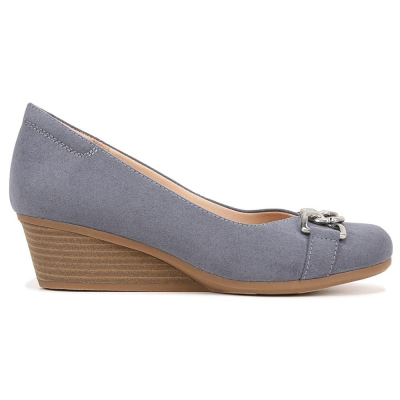 Dr. Scholl's Be Adorned Slip On Keilabsatz Damen Blau | 591378-TME