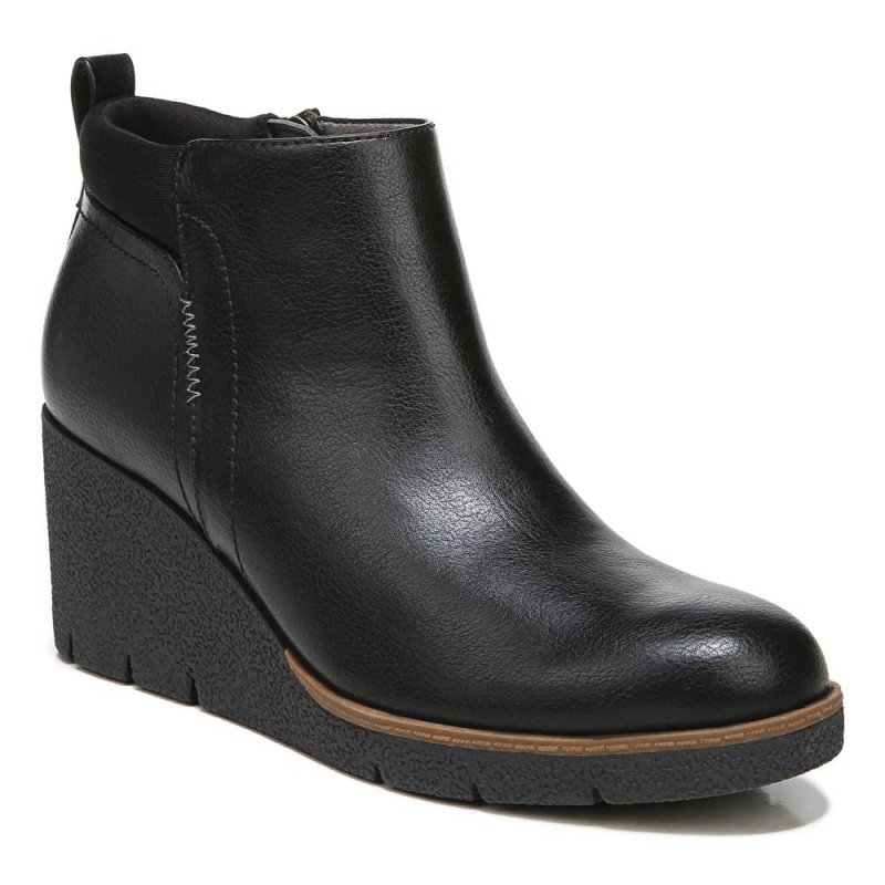 Dr. Scholl's Berklie Wedge Stiefeletten Damen Schwarz | 302769-AZU