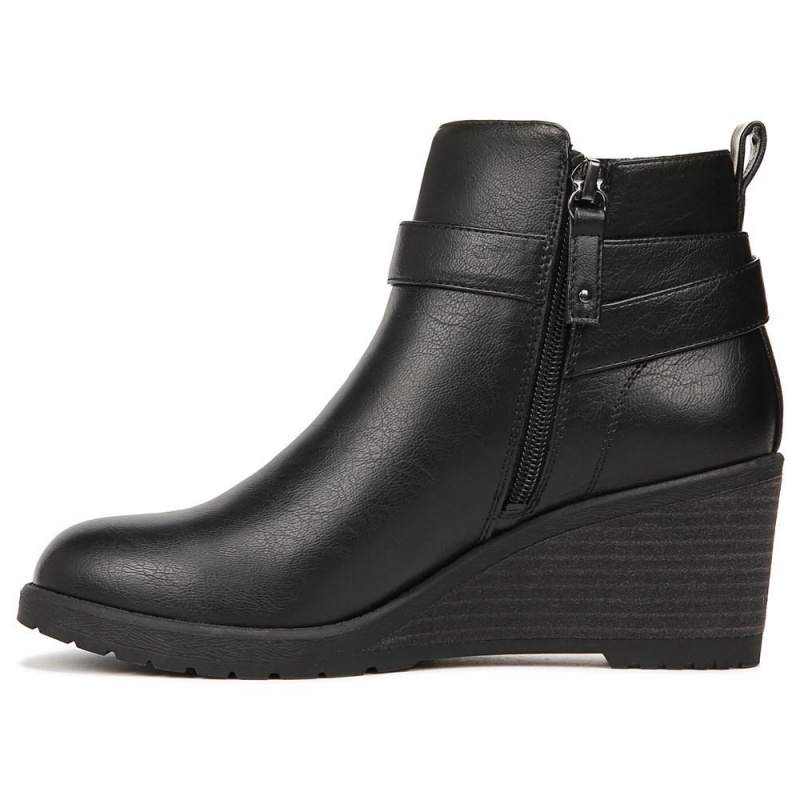 Dr. Scholl's Camille Wedge Stiefeletten Damen Schwarz | 621398-PKS