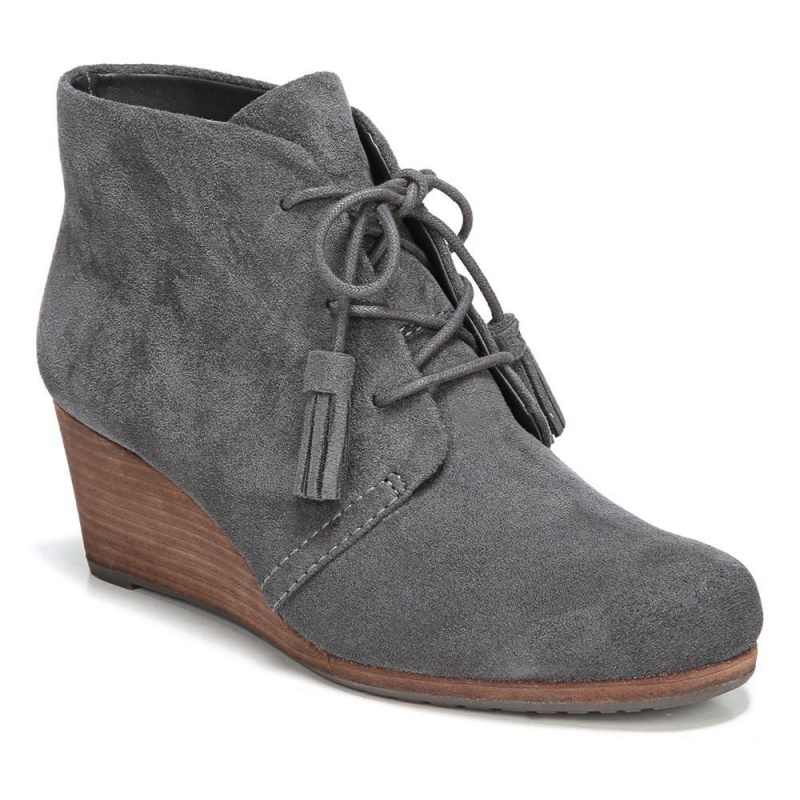 Dr. Scholl's Dakota Wedge Stiefeletten Damen Dunkelgrau | 730261-NFR