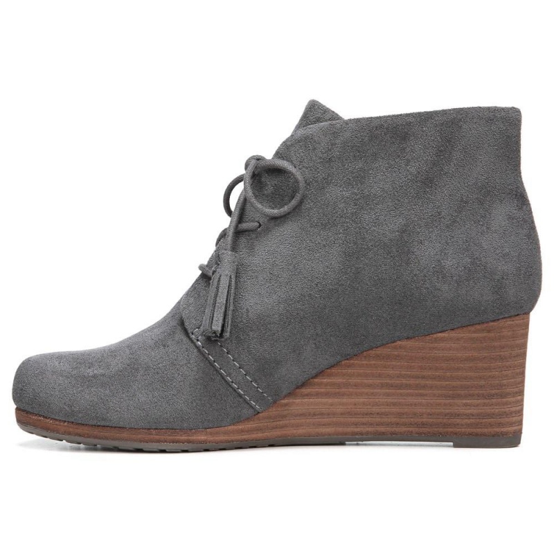 Dr. Scholl's Dakota Wedge Stiefeletten Damen Dunkelgrau | 730261-NFR