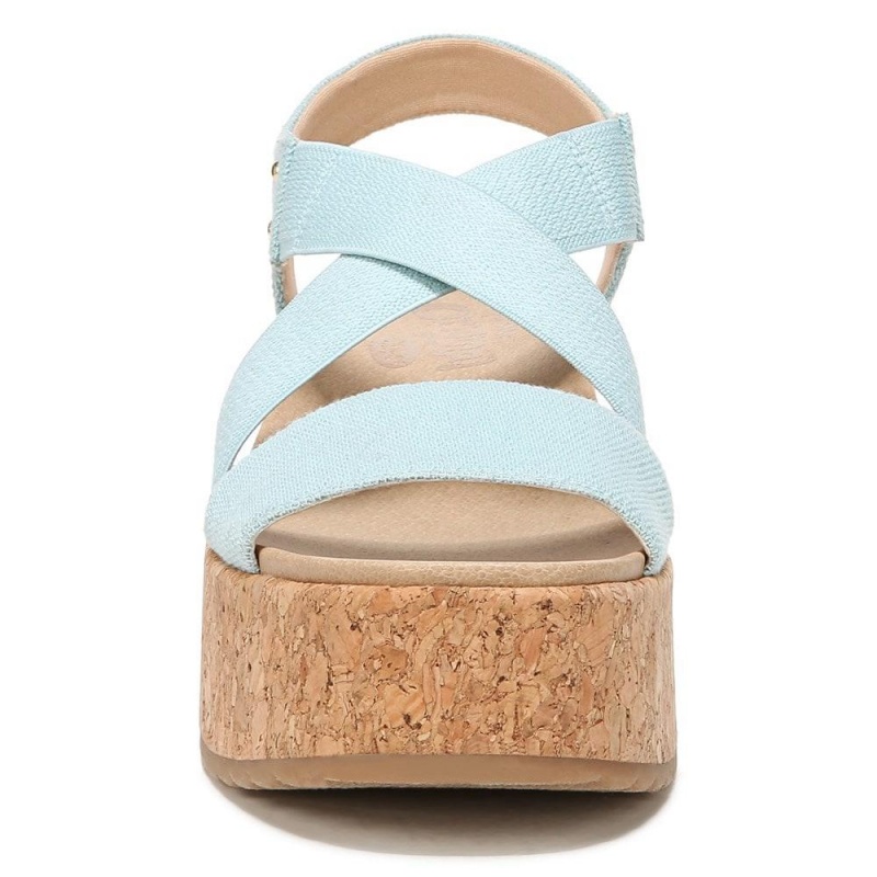 Dr. Scholl's Dottie Riemchen Wedge Sandalen mit Absatz Damen Blau | 780316-DKA