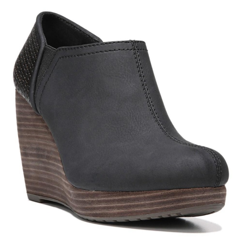 Dr. Scholl's Harlow Wedge Stiefeletten Damen Schwarz | 983716-VQR