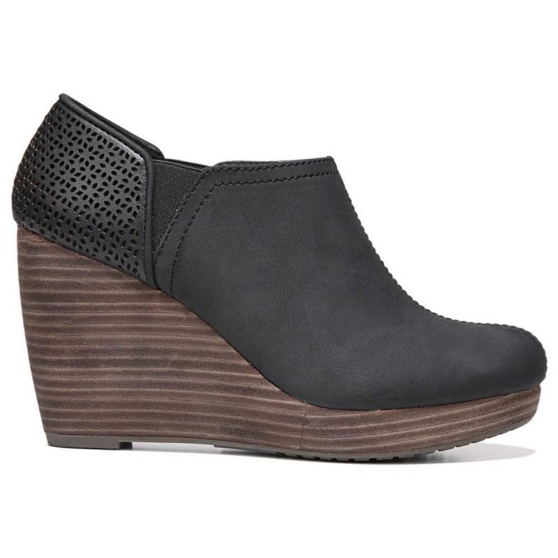 Dr. Scholl's Harlow Wedge Stiefeletten Damen Schwarz | 983716-VQR