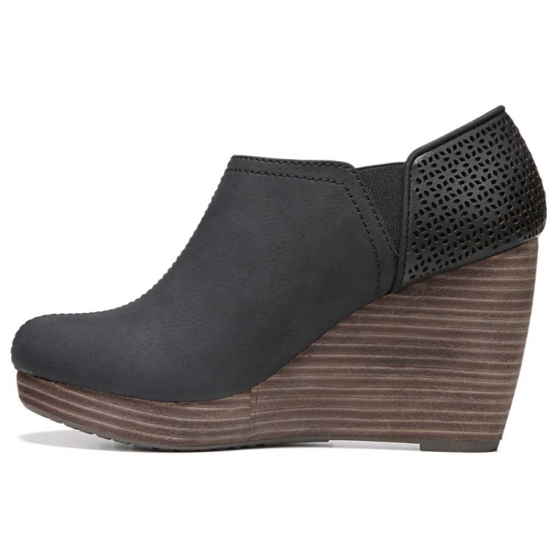 Dr. Scholl's Harlow Wedge Stiefeletten Damen Schwarz | 983716-VQR