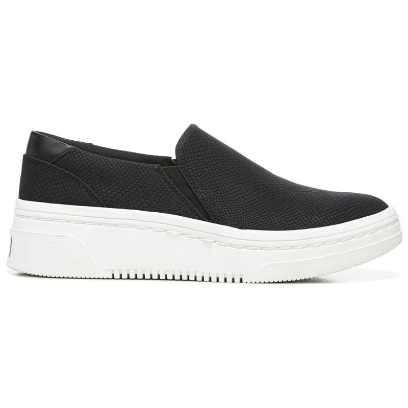 Dr. Scholl's Madison Next Plattform Slip On Sneakers Damen Schwarz Schlangenoptik | 284930-LMT