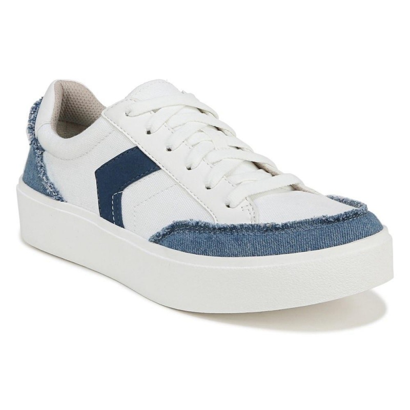 Dr. Scholl's Madison Spitze Up Sneakers Damen Weiß Blau | 130485-AXP