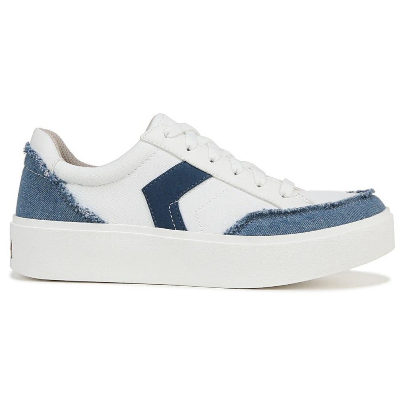 Dr. Scholl's Madison Spitze Up Sneakers Damen Weiß Blau | 130485-AXP