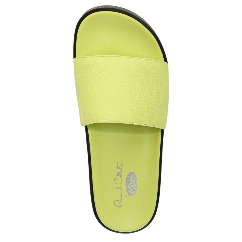 Dr. Scholl's Pisces Max Badelatschen Plateausandalen Damen Grün | 516049-HDW