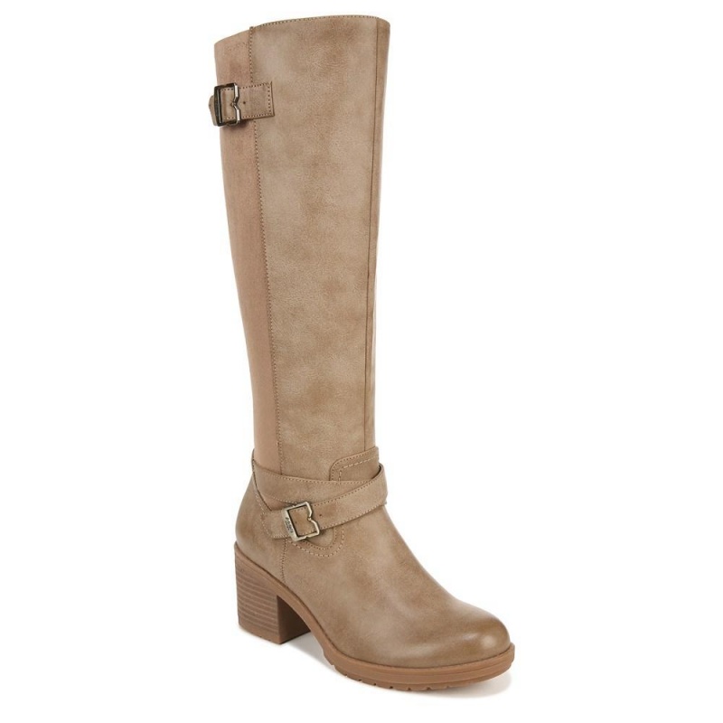 Dr. Scholl's Prairie Block Heel Hohe Knee-High Boots Damen Braun | 279461-NMP