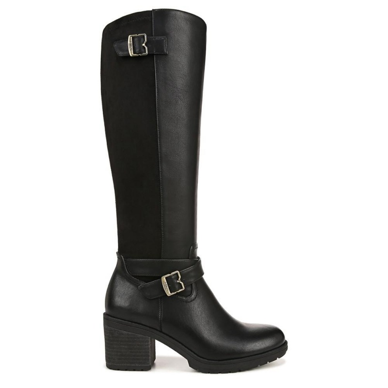 Dr. Scholl's Prairie Block Heel Hohe Knee-High Boots Damen Schwarz | 487906-XMA