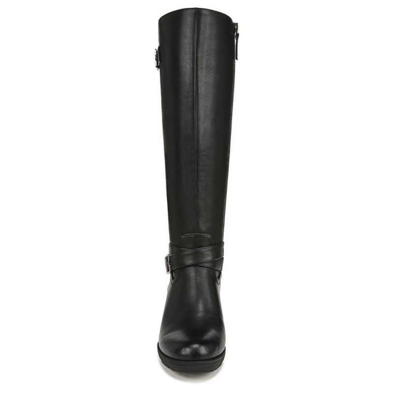 Dr. Scholl's Prairie Block Heel Hohe Knee-High Boots Damen Schwarz | 487906-XMA