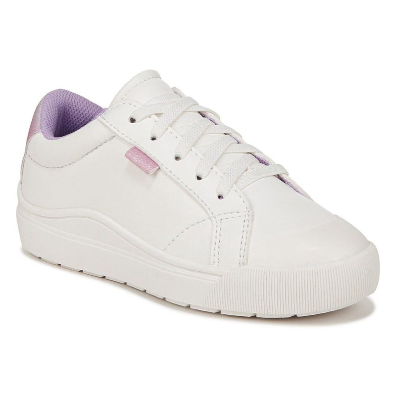 Dr. Scholl's Time Off Little Lace Up Sneakers Mädchen Weiß Rosa | 547601-AJT