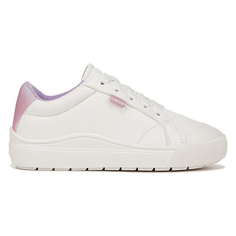 Dr. Scholl's Time Off Little Lace Up Sneakers Mädchen Weiß Rosa | 547601-AJT