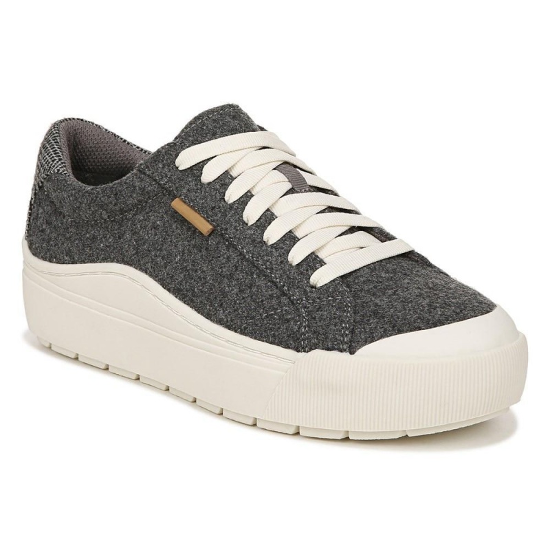 Dr. Scholl's Time Off Spitze Up Plateau Sneaker Damen Grau | 912054-MOP