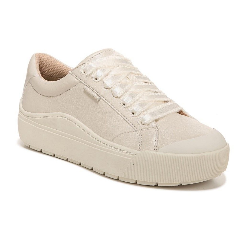 Dr. Scholl's Time Off Spitze Up Plateau Sneaker Damen Beige | 529604-VQK